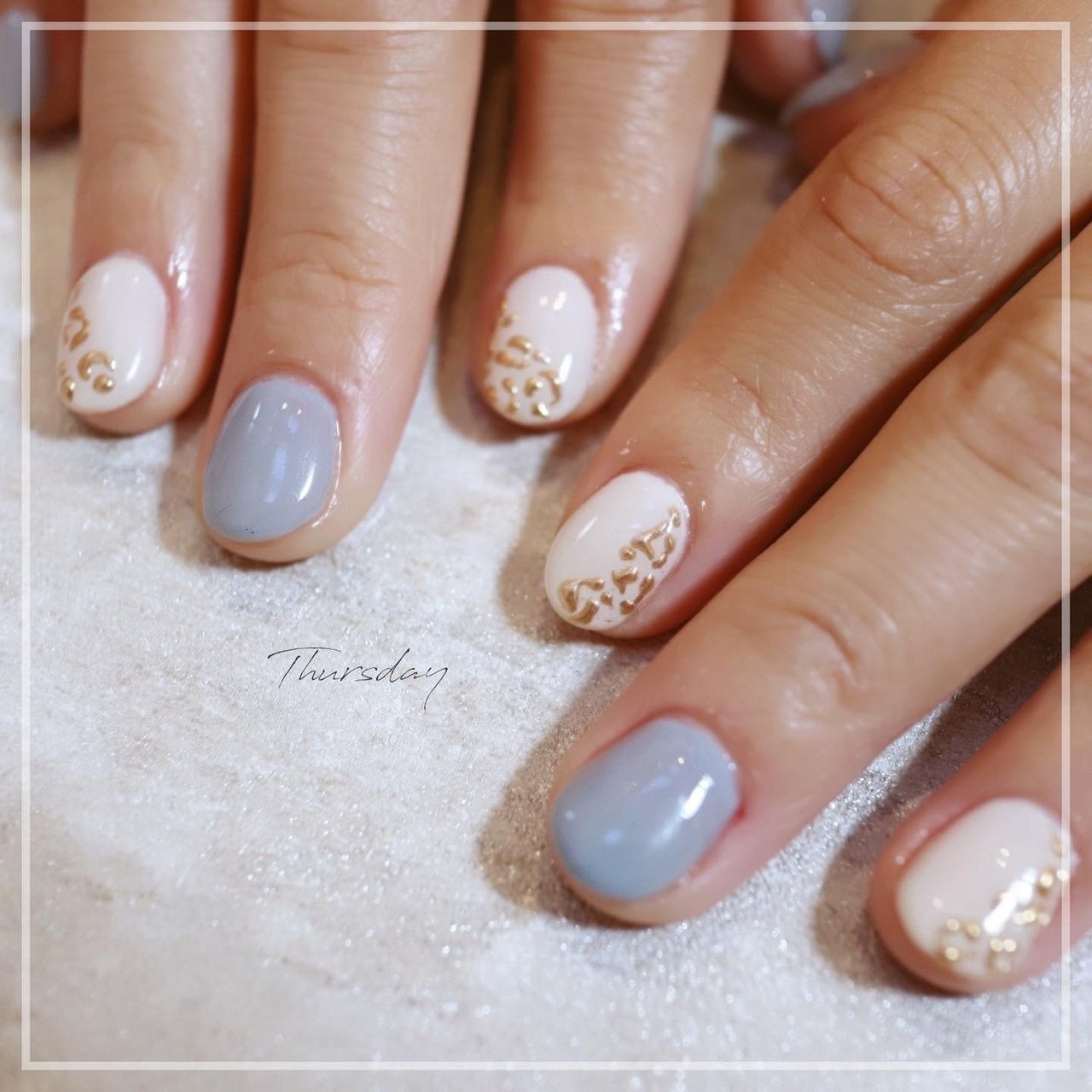 冬 ハンド アニマル柄 ショート ホワイト Thursdayのネイルデザイン No 618 ネイルブック