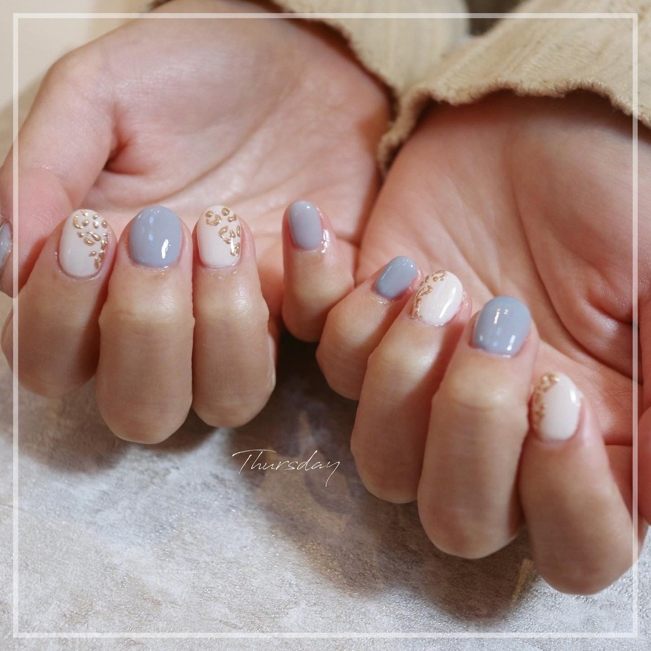 冬 ハンド アニマル柄 ショート ホワイト Thursdayのネイルデザイン No 618 ネイルブック