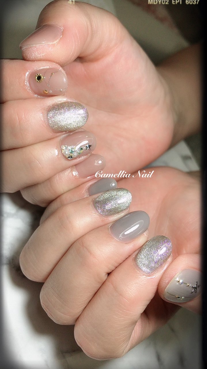 冬 クリスマス ハンド マグネット ショート Camellia Nailのネイルデザイン No ネイルブック