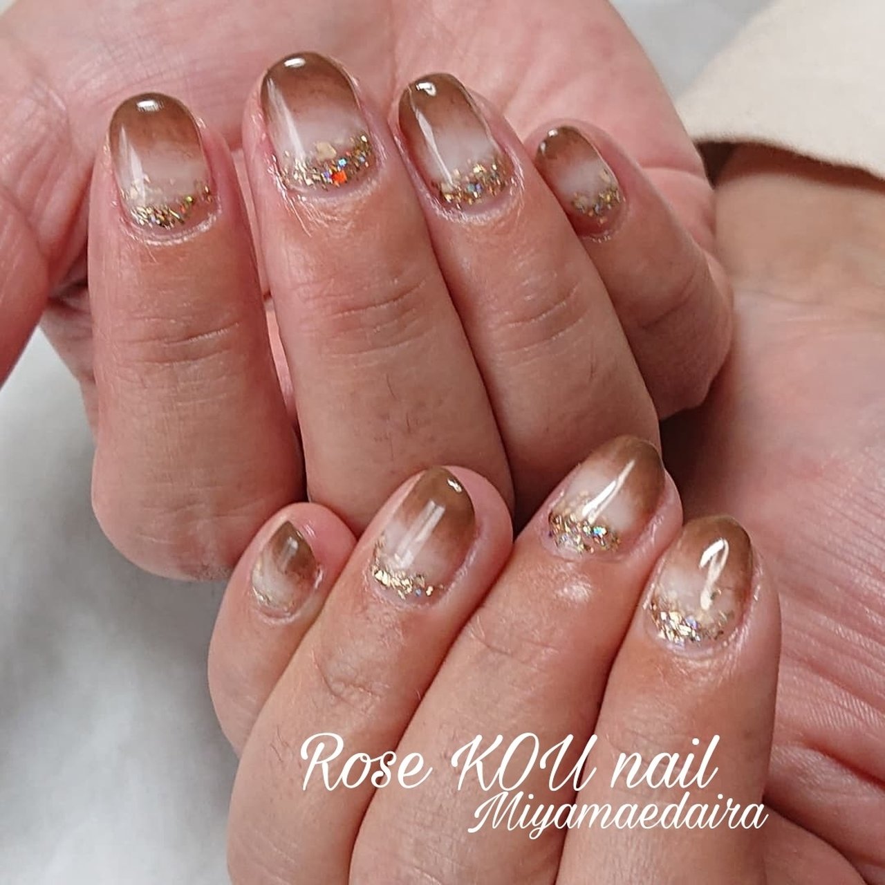 秋 冬 ハンド グラデーション ホログラム Rose Kou ローズコウのネイルデザイン No ネイルブック