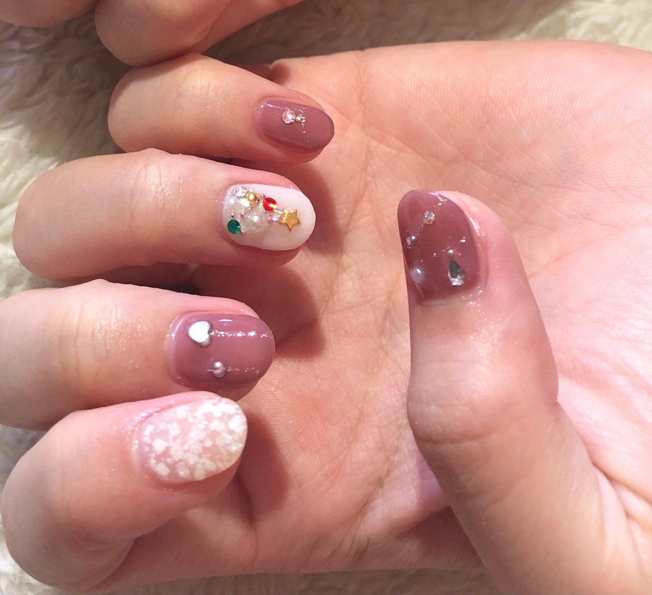 冬 クリスマス デート 女子会 ハンド Nailsalonbarrelのネイルデザイン No 635 ネイルブック