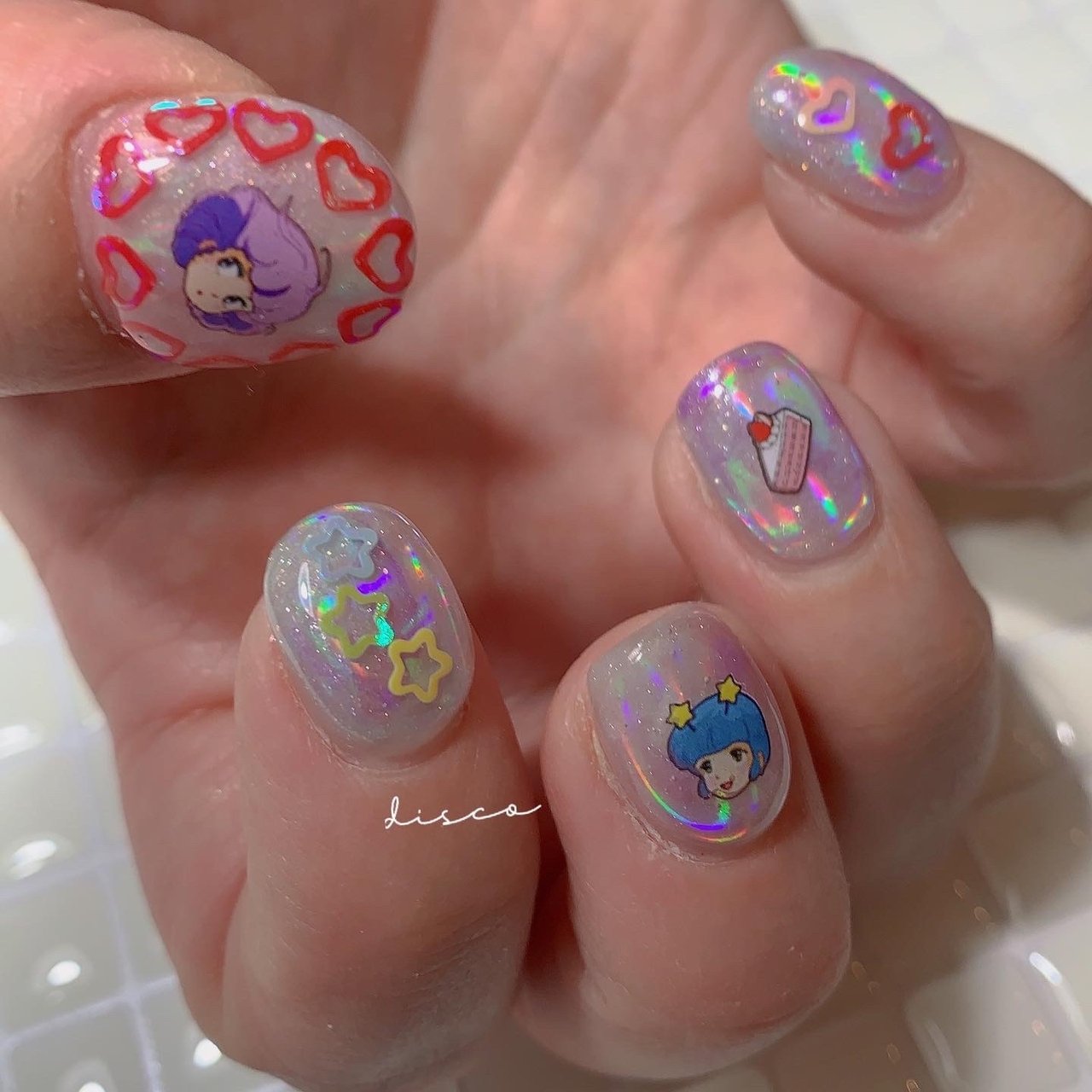 ハンド キャラクター 星 オーロラ お客様 Maikoのネイルデザイン No ネイルブック