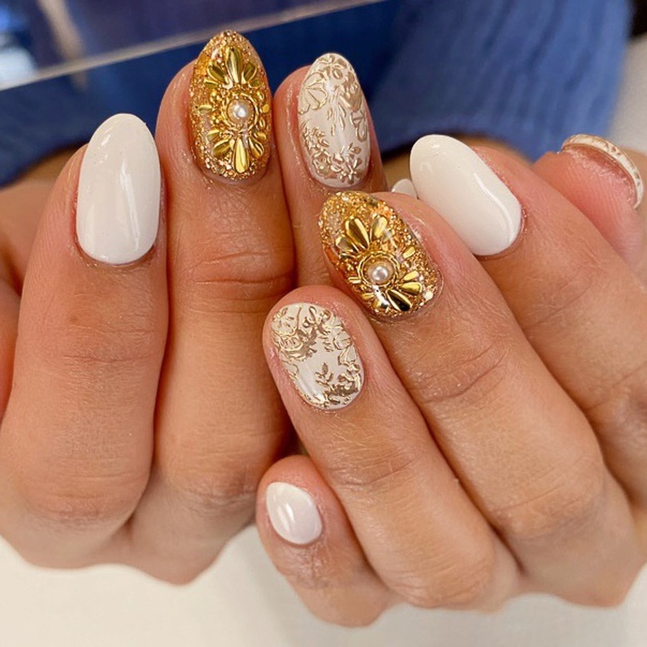 冬 オールシーズン クリスマス ブライダル ハンド Mami Private Nail Salon Fika のネイル デザイン No ネイルブック