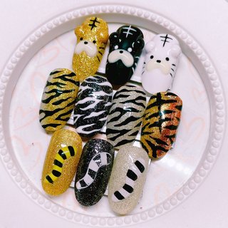 人気順｜3D(エンボス/立体)/虎柄のネイルデザイン｜ネイルブック