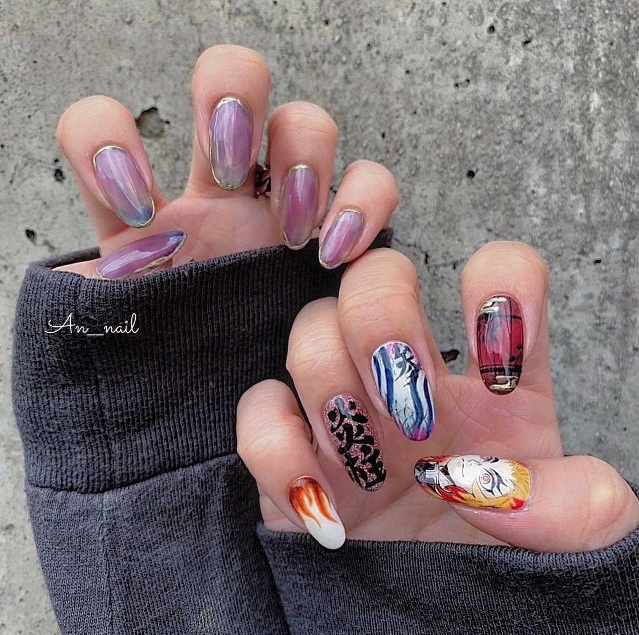 ハンド 痛ネイル キャラクター ニュアンス ピンク An Nail のネイルデザイン No 641 ネイルブック