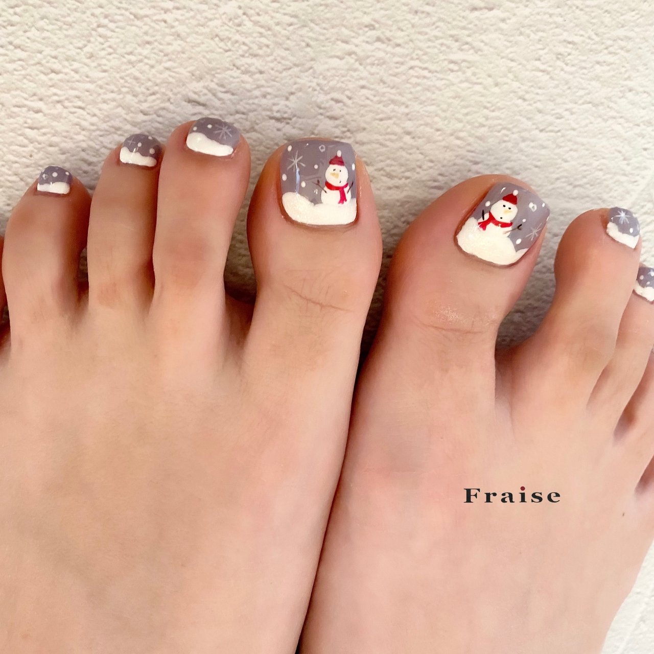 冬 お正月 クリスマス パーティー フット 山科 パラジェルサロン Fraise フレーズ のネイルデザイン No ネイルブック