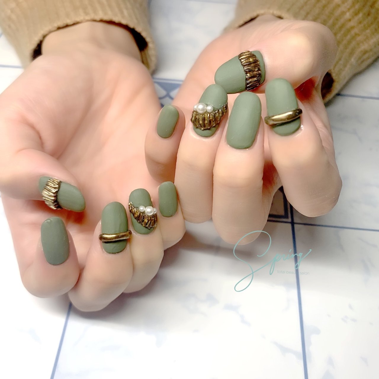 秋 冬 クリスマス 女子会 ハンド Spring Y Madokaのネイルデザイン No ネイルブック