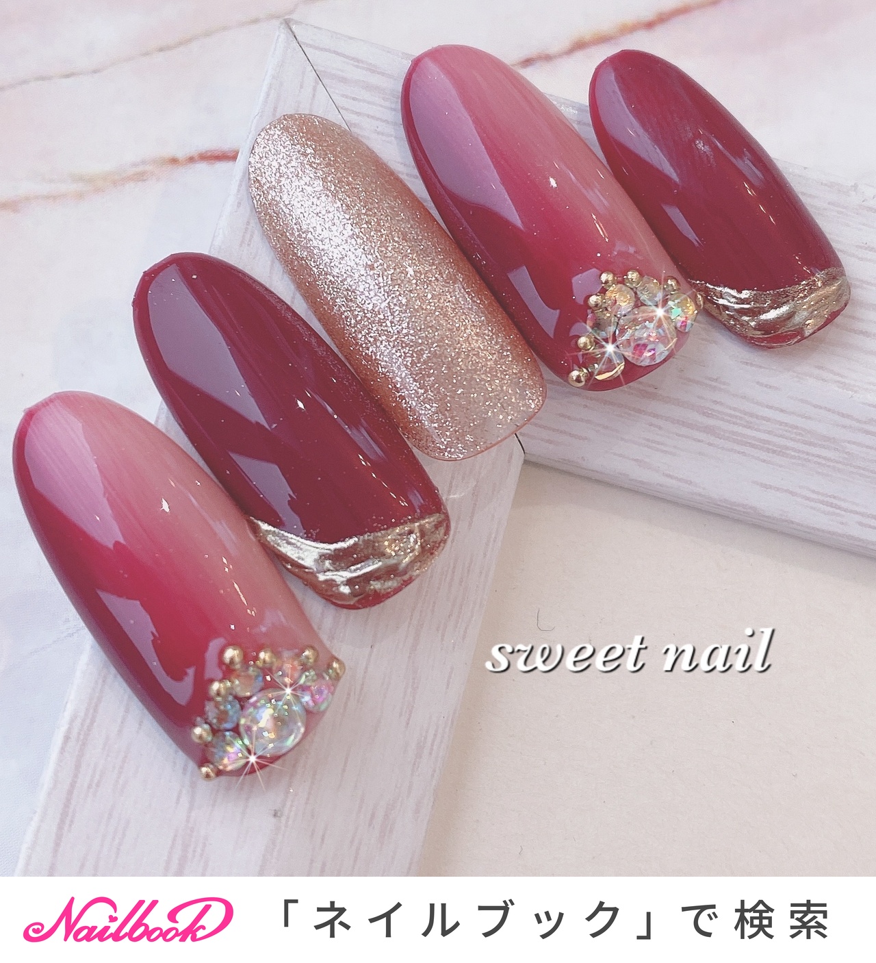 冬 お正月 オフィス デート 伊勢崎ネイルサロンsweetのネイルデザイン No ネイルブック