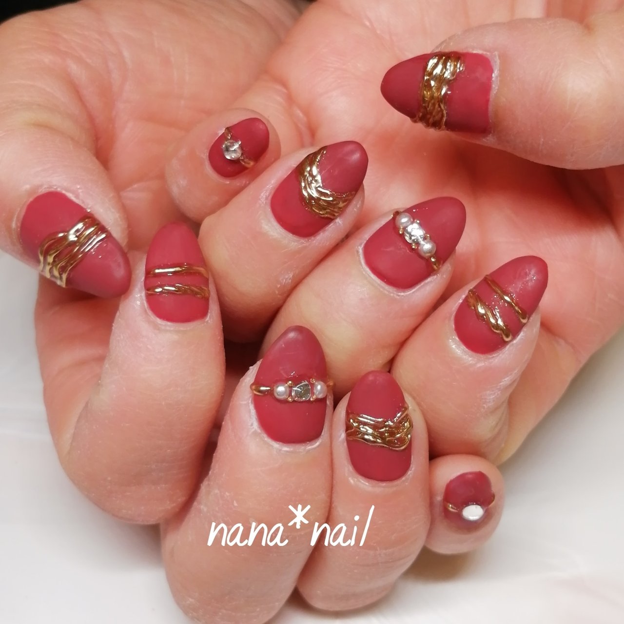 秋 冬 お正月 クリスマス ハンド Nana Nailのネイルデザイン No 662 ネイルブック