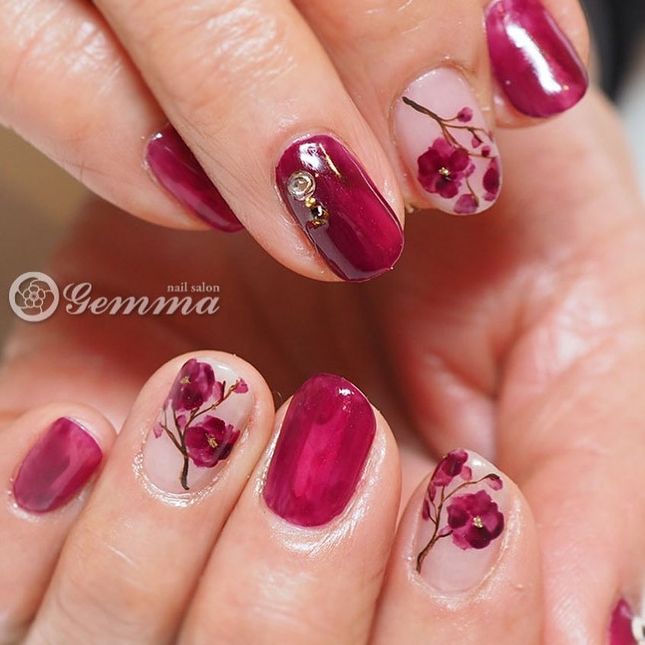 冬 お正月 成人式 ハンド フラワー Gemmaのネイルデザイン No ネイルブック