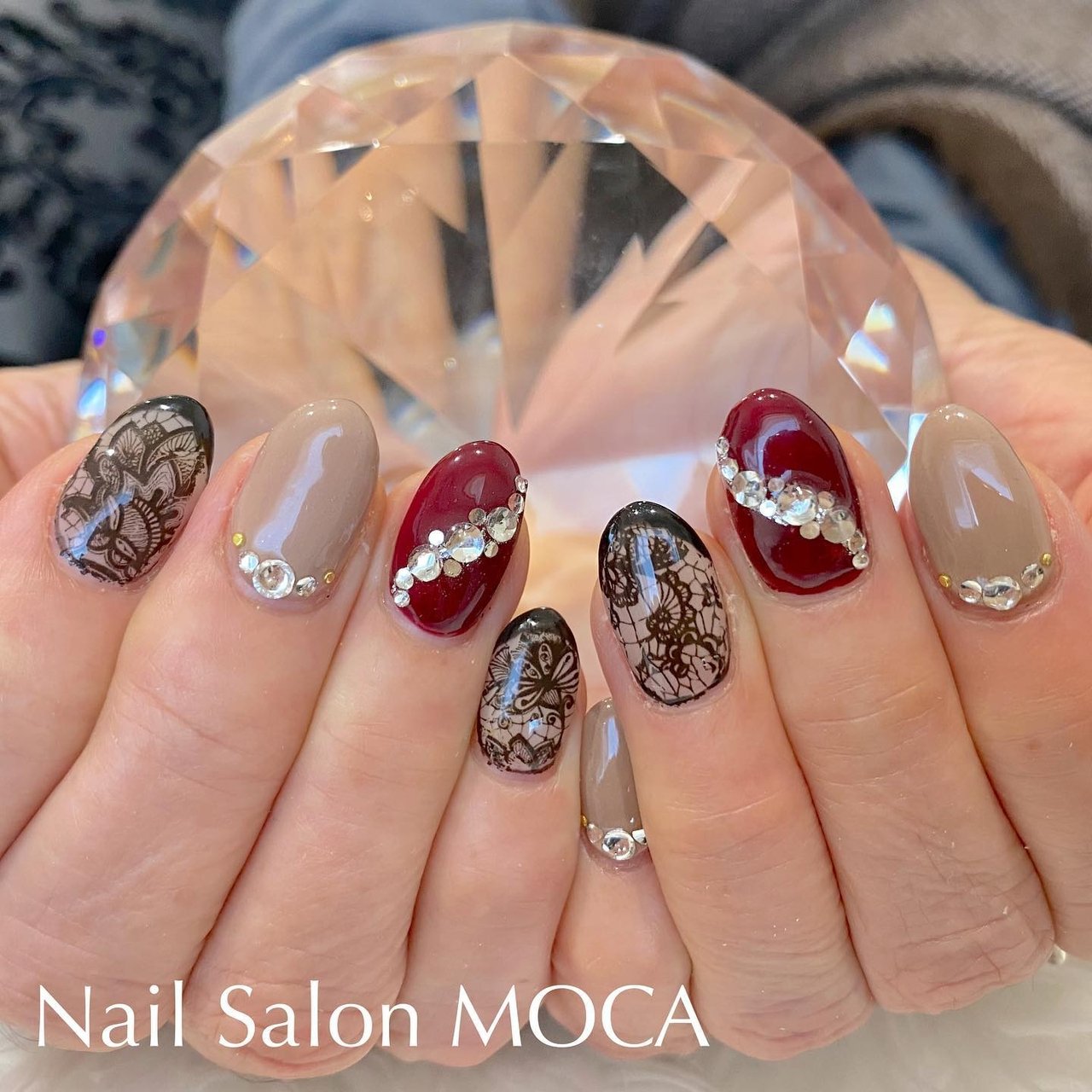 秋 冬 パーティー デート ハンド Nail Salon Mocaのネイルデザイン No ネイルブック