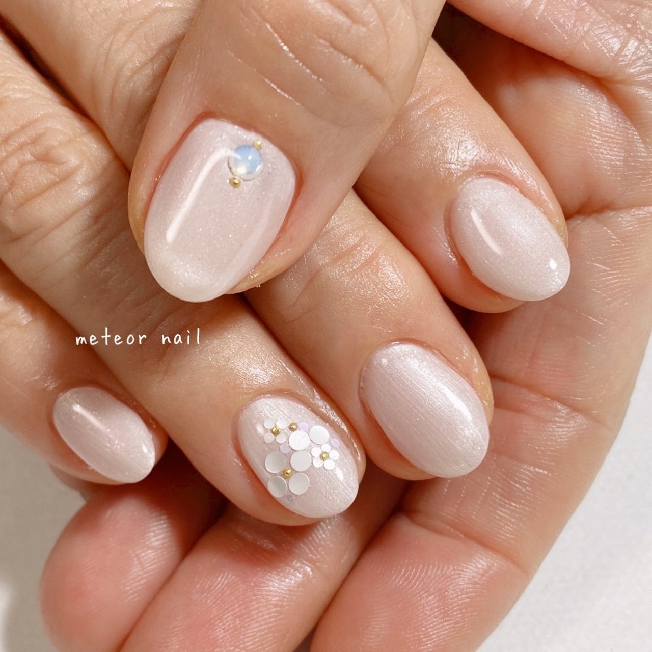 オールシーズン オフィス ハンド シンプル ホログラム Meteornail ミーティアネイルのネイルデザイン No ネイルブック