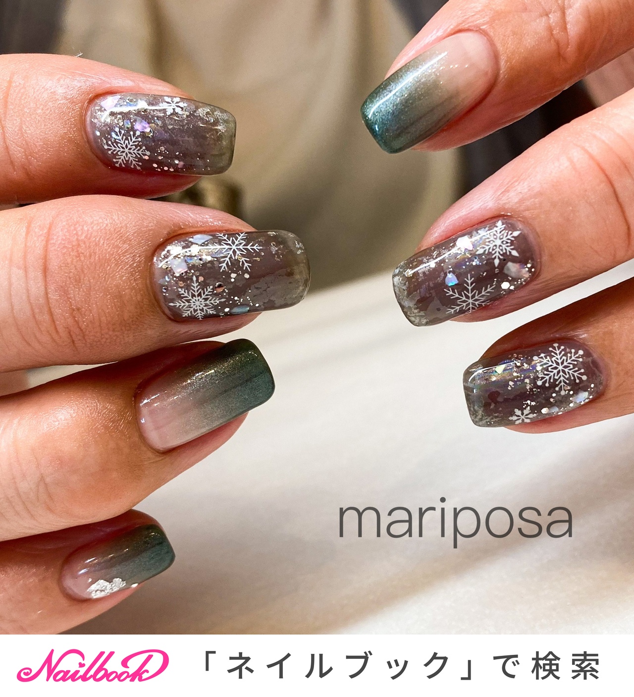 冬 お正月 成人式 クリスマス ハンド Nailsalon Mariposaのネイルデザイン No ネイルブック