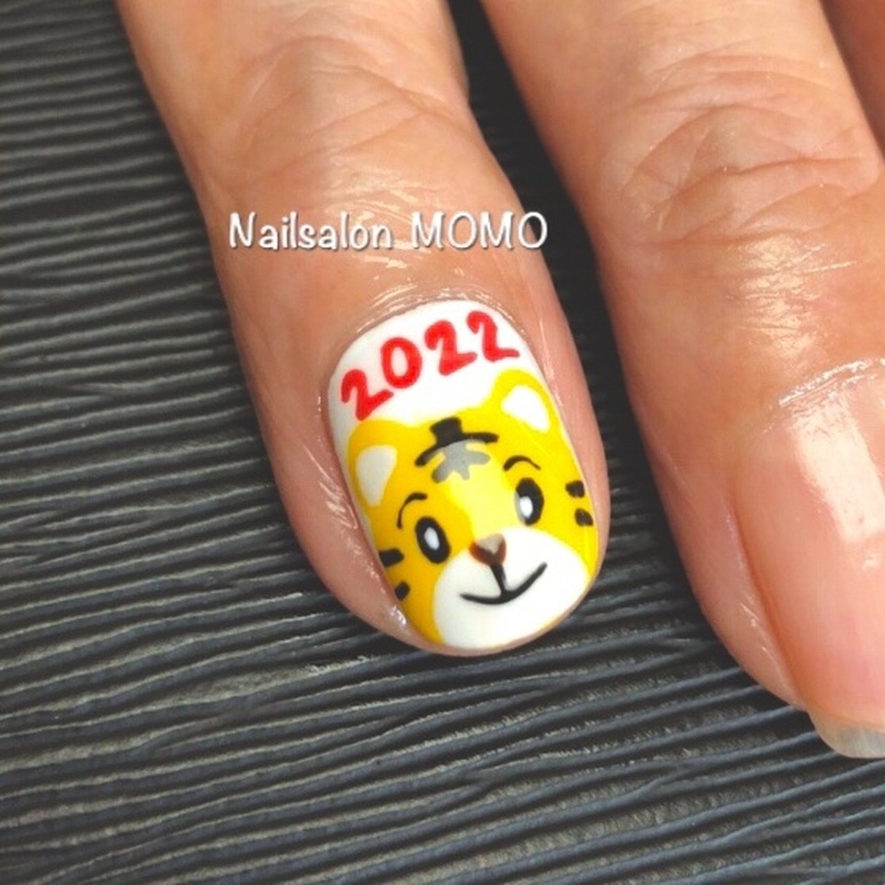 お正月 ハンド アニマル柄 ショート ホワイト Nailsalonmomoのネイルデザイン No ネイルブック