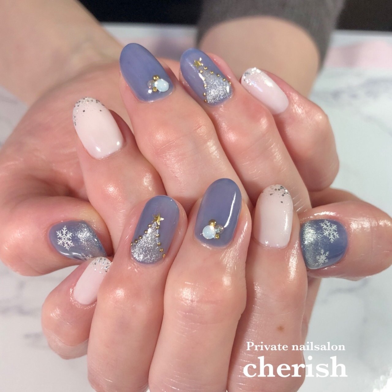 冬 クリスマス オフィス 女子会 ハンド Nailist Eriのネイルデザイン No ネイルブック