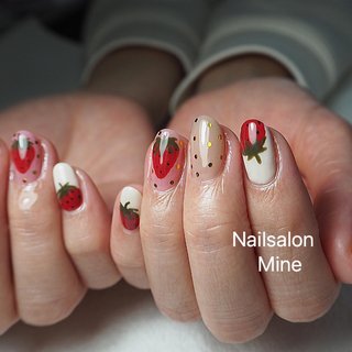 いちごネイルのネイルデザイン ネイルブック