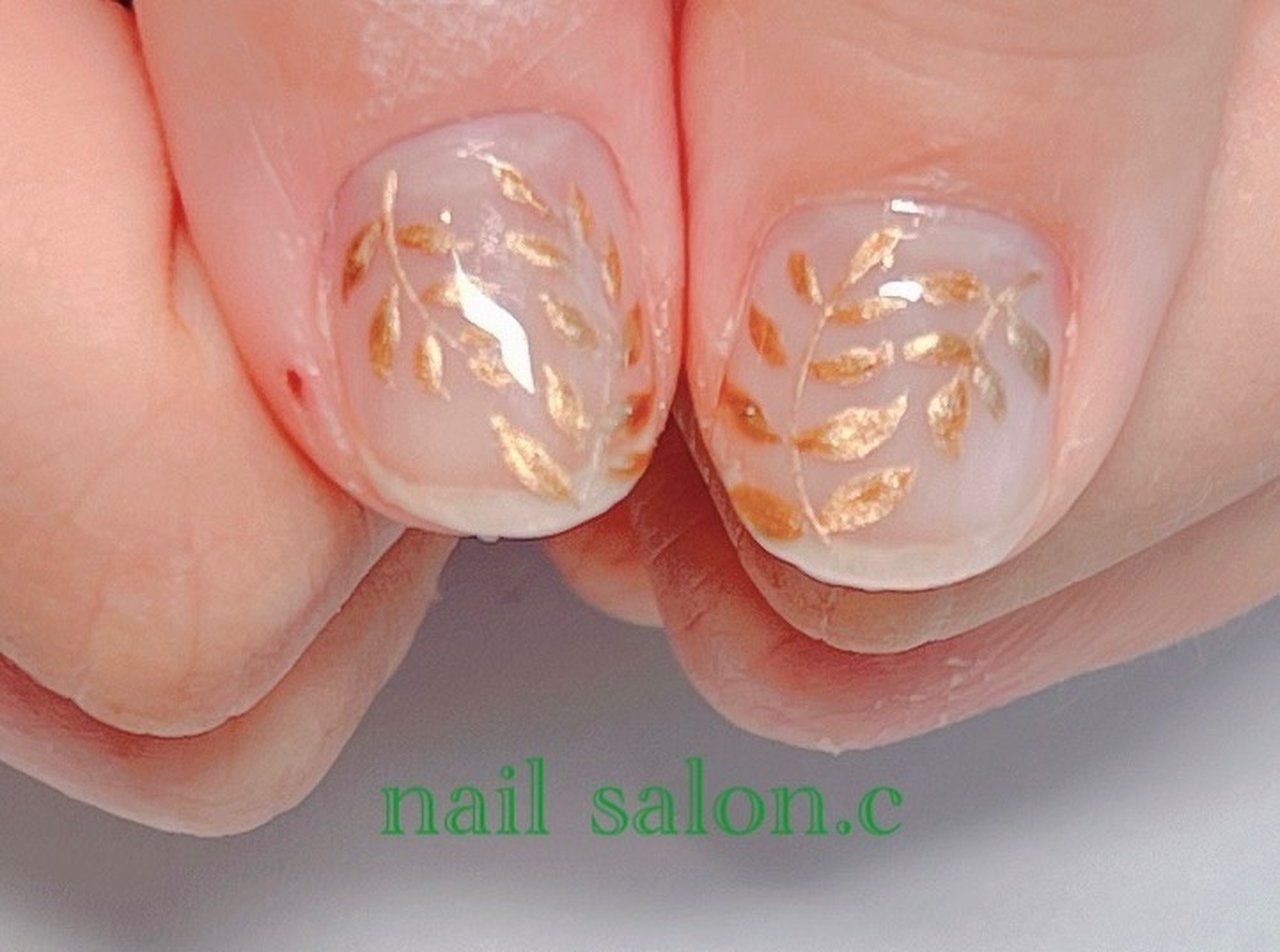 ハンド ゴールド ジェルネイル お客様 Nail Salon Cのネイルデザイン No ネイルブック