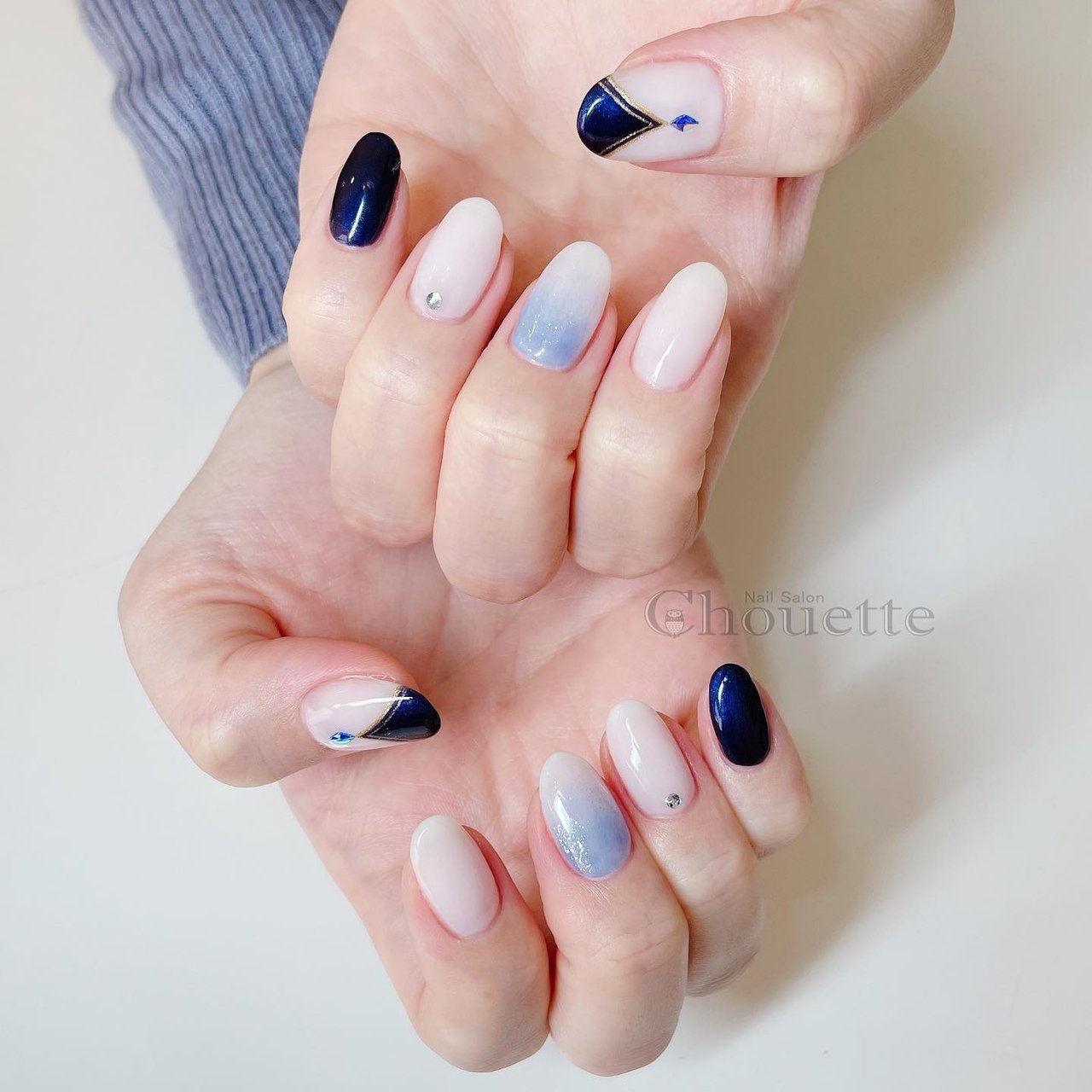 冬 オールシーズン ライブ オフィス ハンド Yuko Nail Chouetteのネイルデザイン No ネイルブック