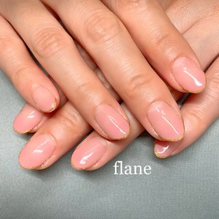 オフィス フレンチ ラメラインのネイルデザイン ネイルブック