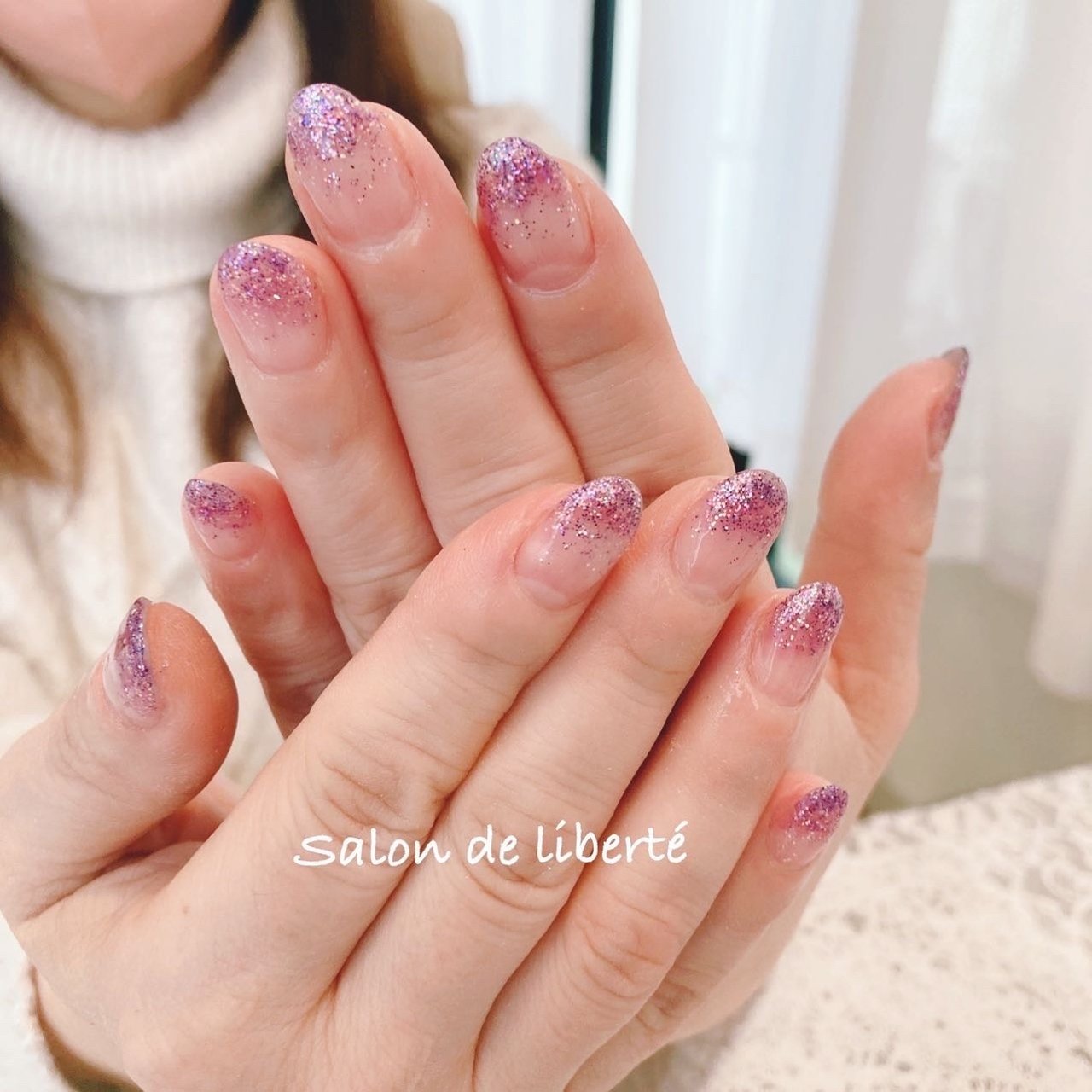 シンプル グラデーション ラメ クリア パープル 旭市ネイルサロン リベルテ Salon De Liberte アイラッシュ匝瑳市ネイルサロンの ネイルデザイン No ネイルブック