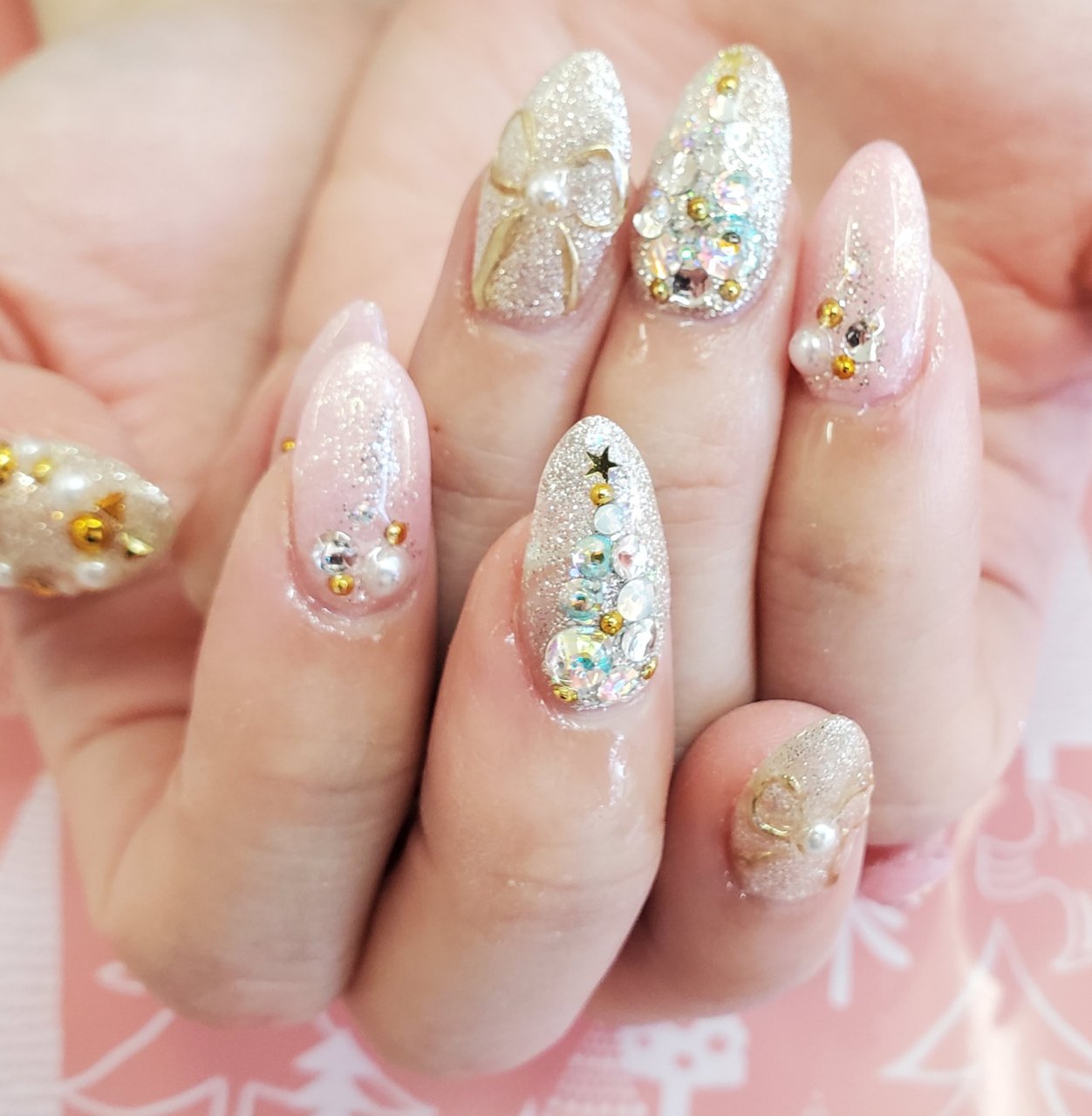 冬 クリスマス パーティー デート ハンド Yoshimiのネイルデザイン No ネイルブック