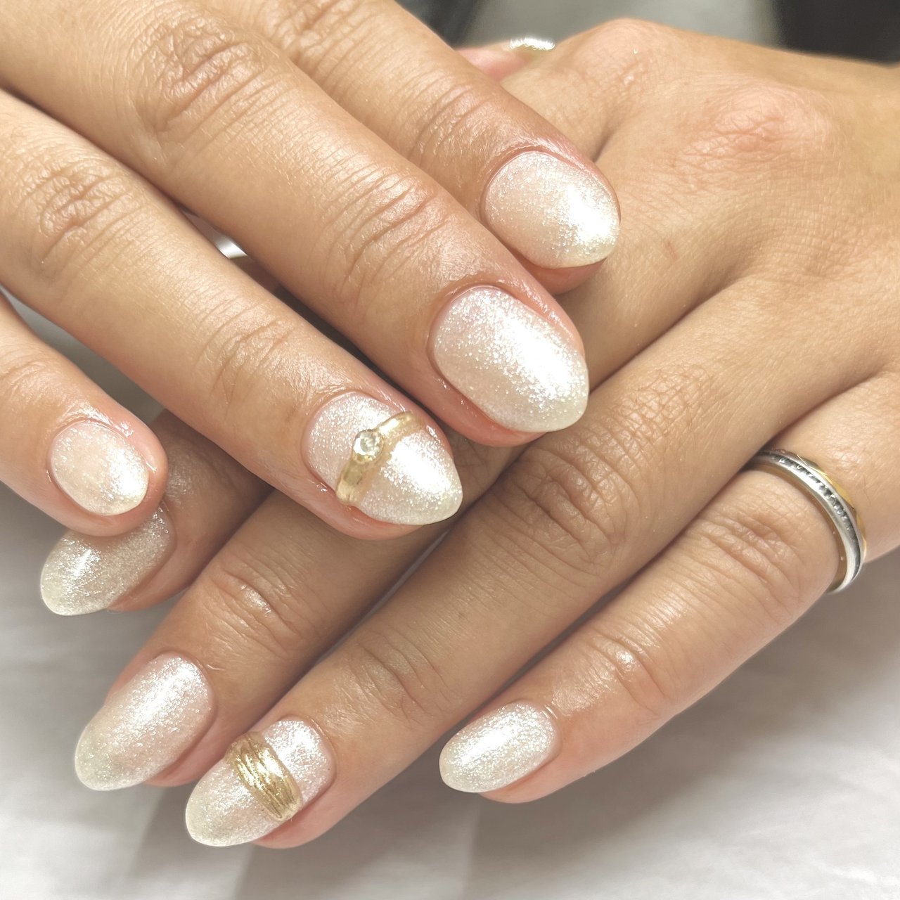 白ラメ 韓国ネイル リング 指輪 ネイルチップ 楽天市場】ネイルリング