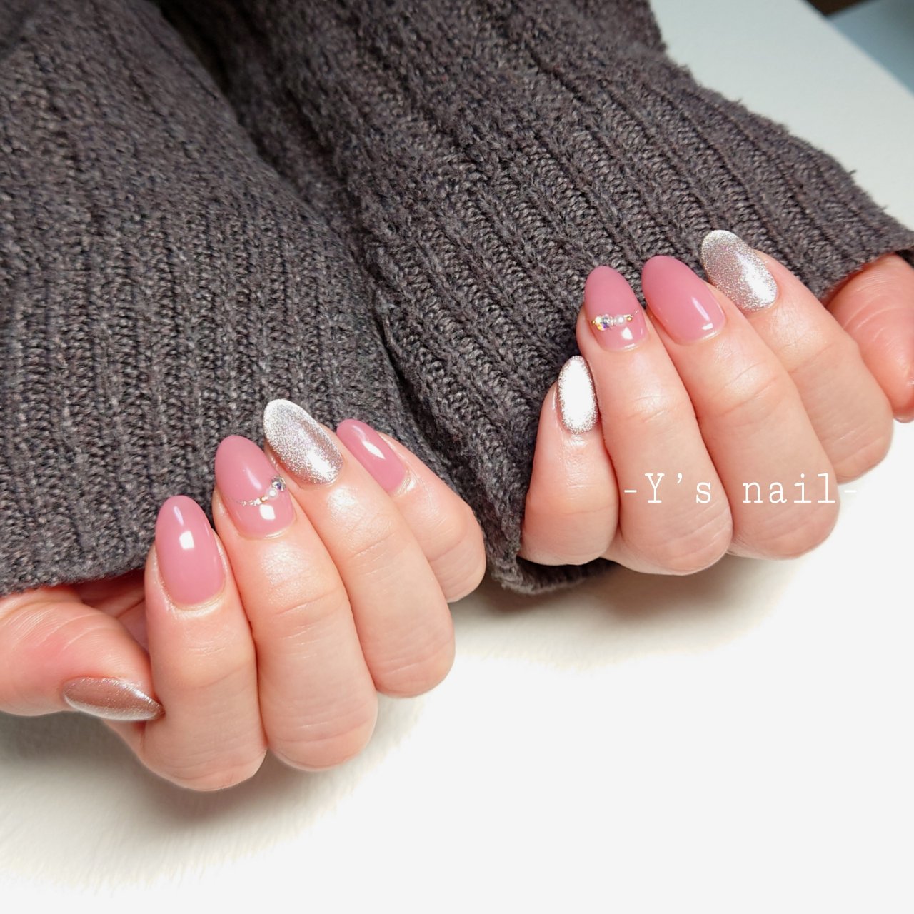 冬 オフィス ピンク ゴールド Y S Nailのネイルデザイン No ネイルブック