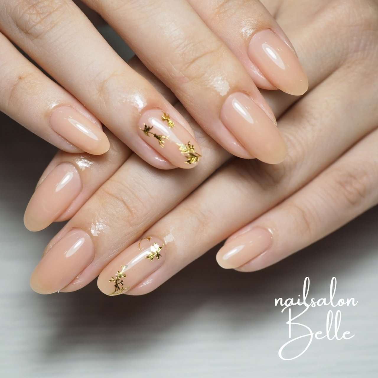 オフィス デート 女子会 シンプル フラワー Nailsalon Belleのネイルデザイン No ネイルブック