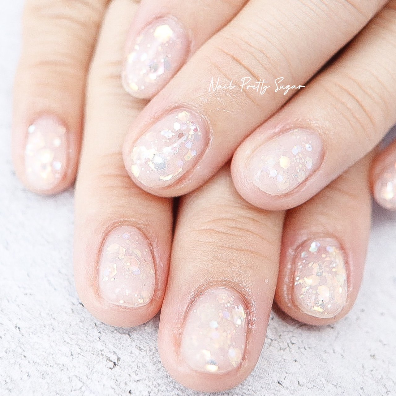 冬 ハンド シンプル ホログラム ラメ Nail Prettysugarのネイルデザイン No ネイルブック