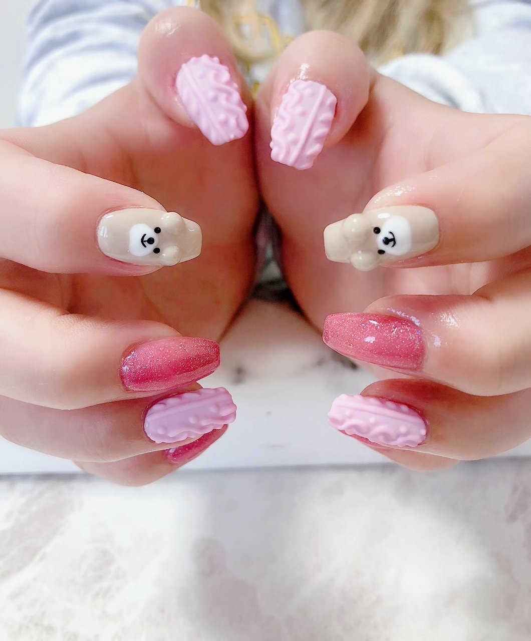 冬/お正月/バレンタイン/ハンド/ラメ - LUTIA nailのネイルデザイン[No 