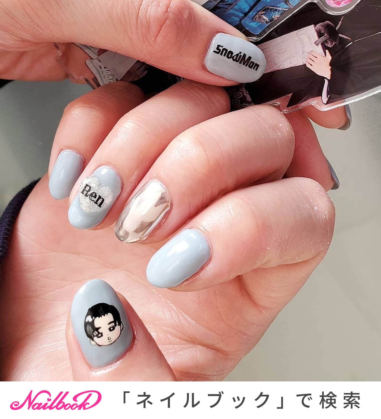 ライブ ハート イニシャル 痛ネイル キャラクター Yui 美爪屋 蘭のネイルデザイン No ネイルブック