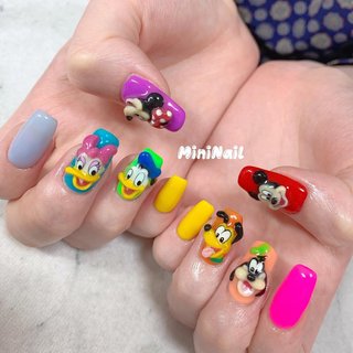 シンプル ディズニーネイルのネイルデザイン ネイルブック