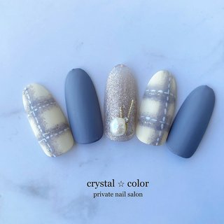 春 グレー ゴールドのネイルデザイン ネイルブック