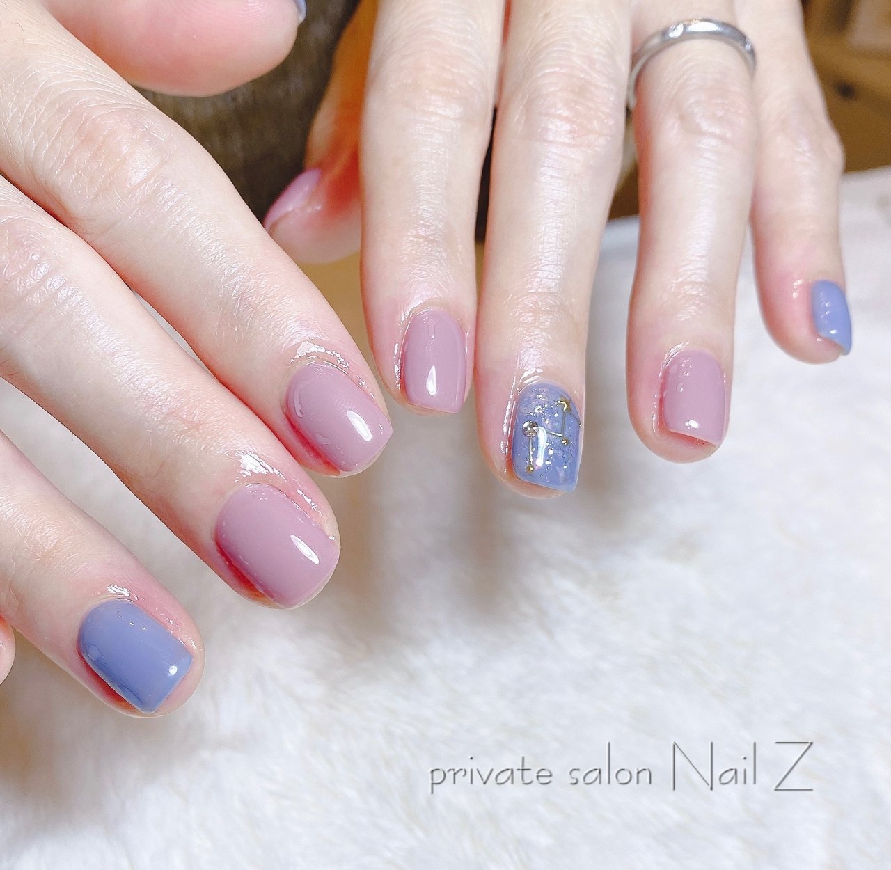 ハンド 星 ショート ピンク ブルー Nail Z ネイルジー のネイルデザイン No ネイルブック