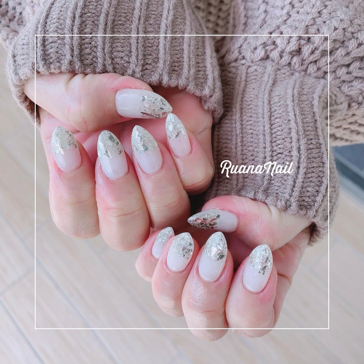 冬 クリスマス オフィス ブライダル ハンド Ruananail ルアナネイルのネイルデザイン No ネイルブック