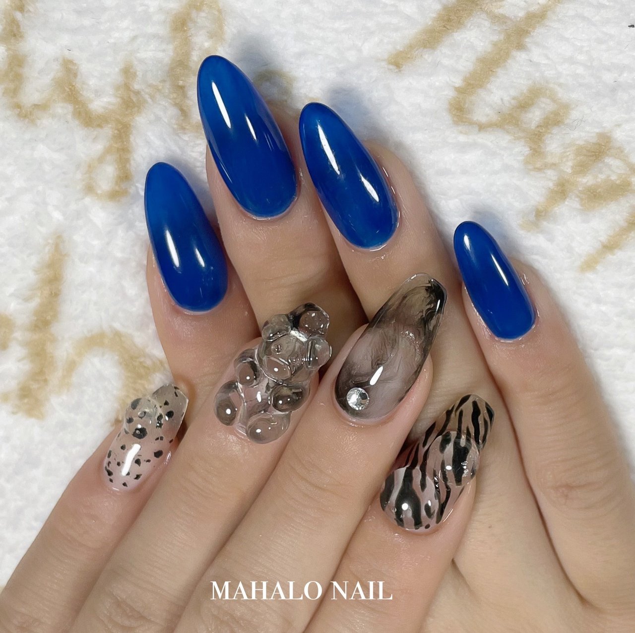 クリア ブルー Mahalo Nailのネイルデザイン No ネイルブック