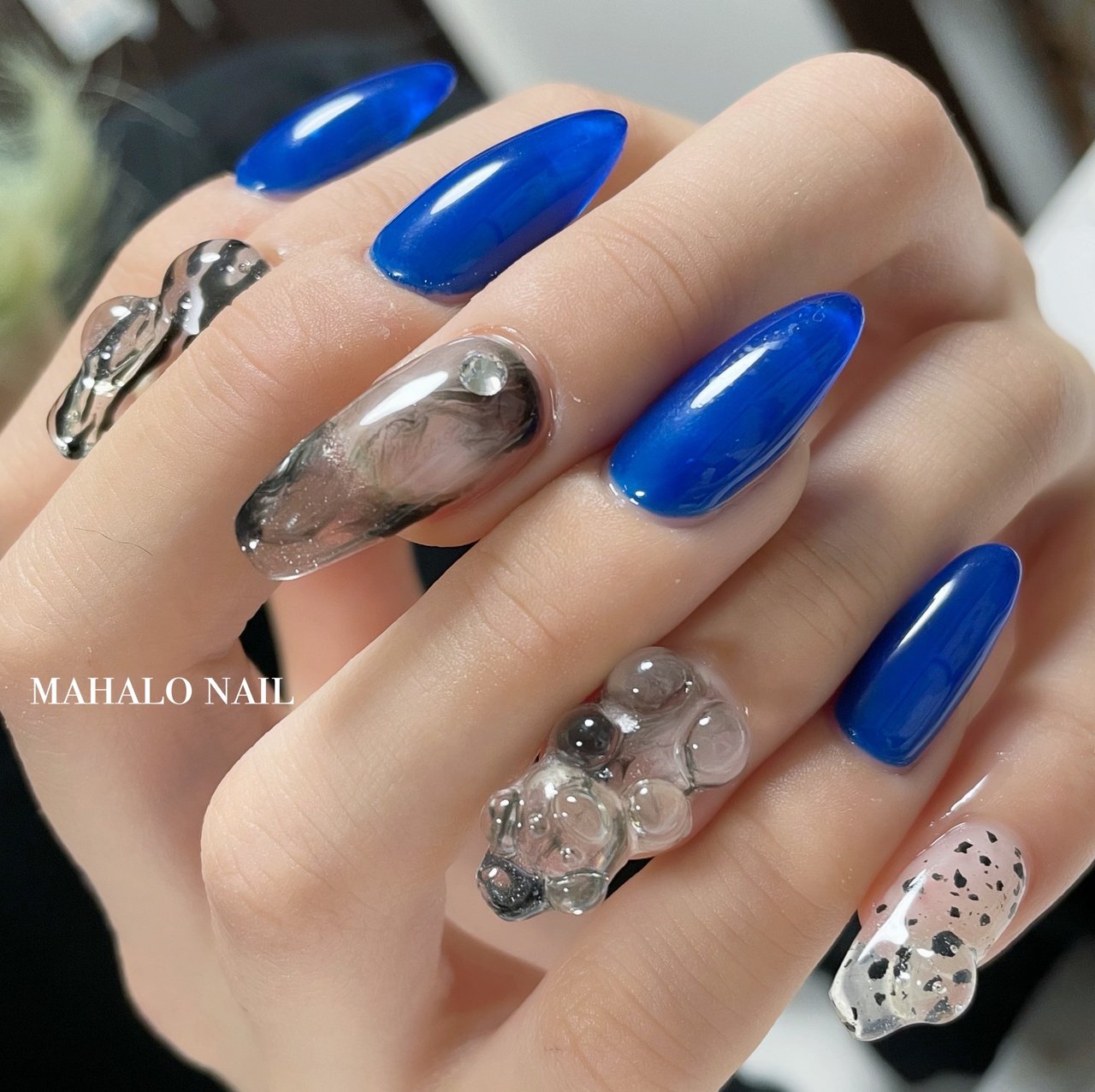 クリア ブルー Mahalo Nailのネイルデザイン No ネイルブック