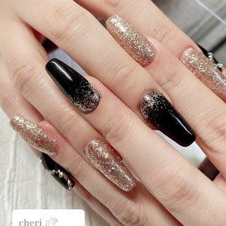 ブラック ゴールド スカルプチュアのネイルデザイン ネイルブック