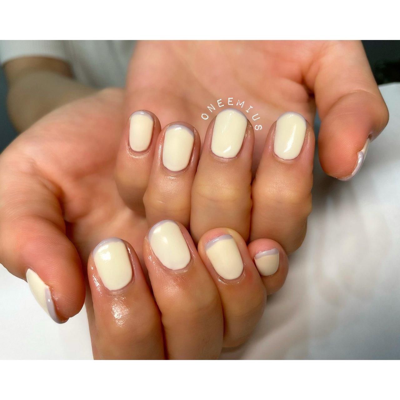 オールシーズン ハンド シンプル フレンチ ワンカラー Oneemius エリナのネイルデザイン No ネイルブック