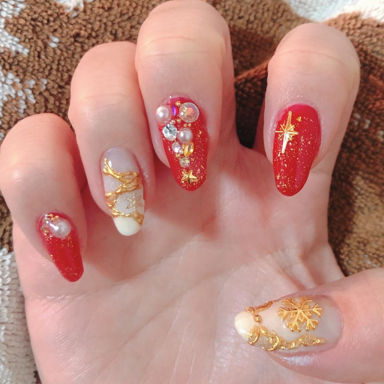 冬 クリスマス パーティー デート ハンド りこのネイルデザイン No ネイルブック