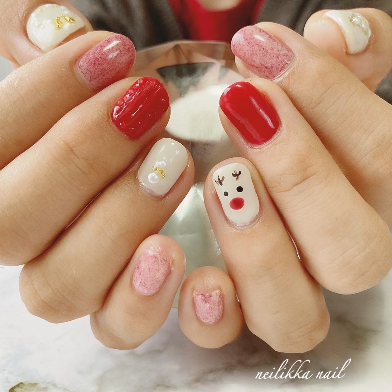 冬 クリスマス 女子会 ハンド キャラクター Neilikka Nailのネイルデザイン No ネイルブック