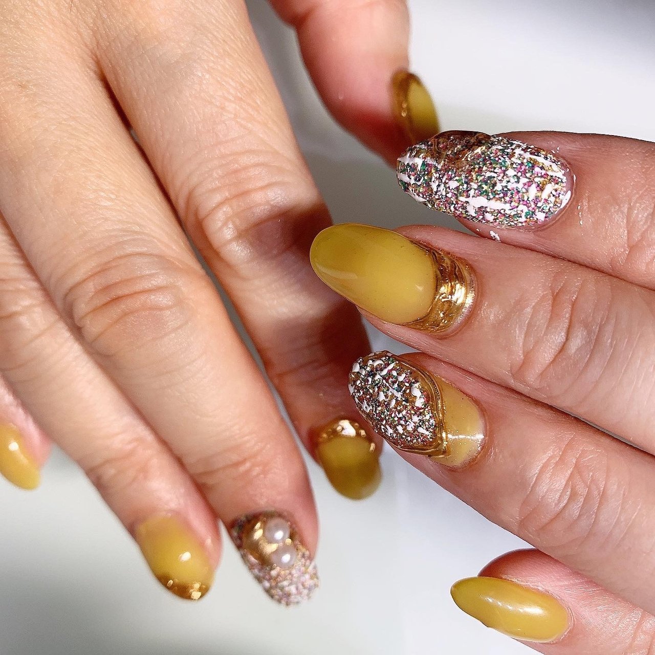 秋 冬 オールシーズン ハンド ツイード Nail S Kのネイルデザイン No ネイルブック