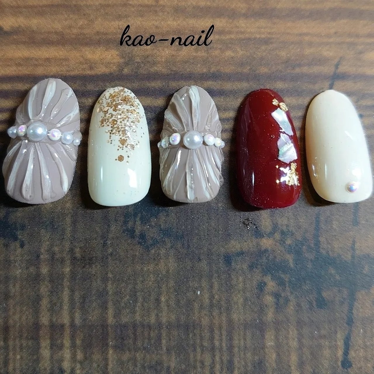 秋 冬 オフィス ブライダル ハンド Kao Nailのネイルデザイン No ネイルブック