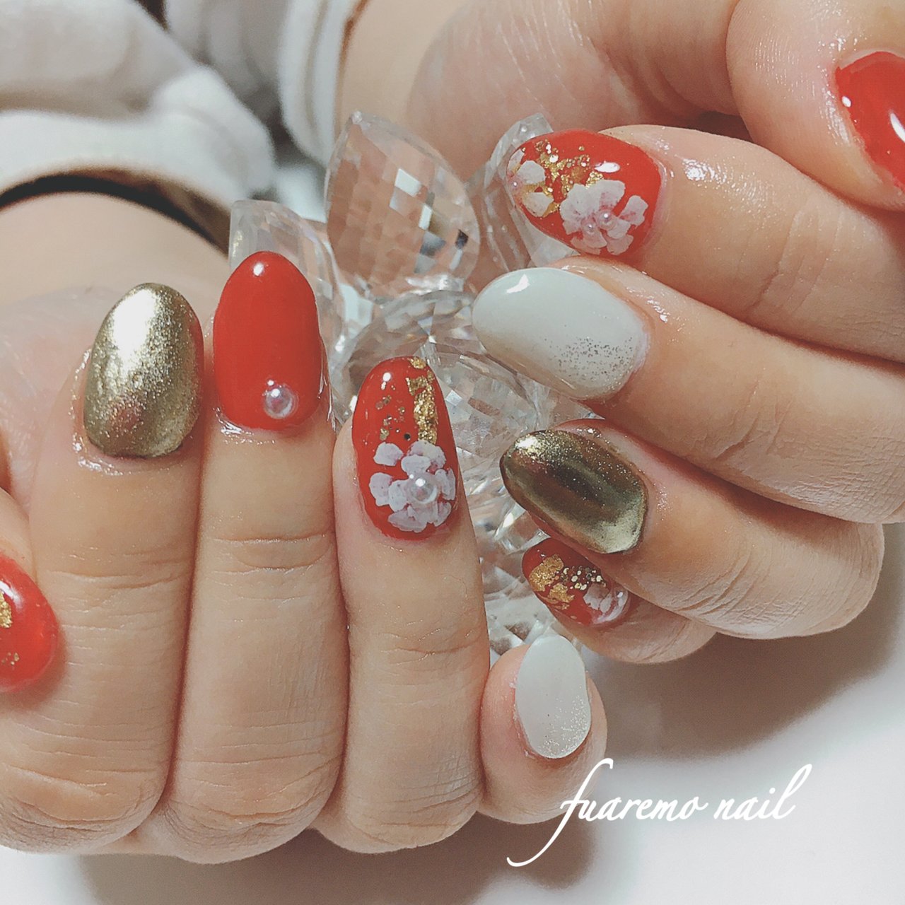 冬 お正月 成人式 ブライダル ハンド ふあれもネイルのネイルデザイン No ネイルブック