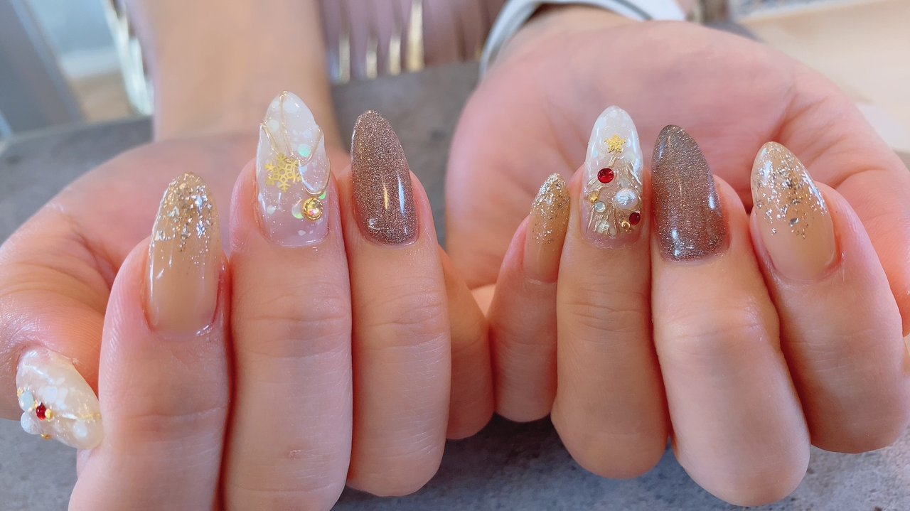 冬 オールシーズン クリスマス パーティー ハンド Nail Eyelash ちゅらのネイルデザイン No ネイルブック
