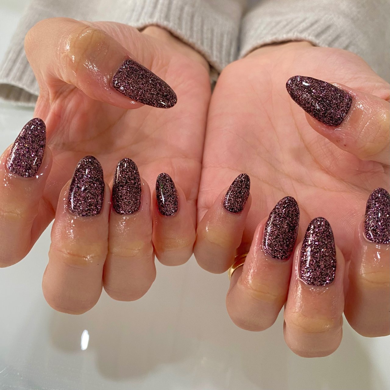 オールシーズン ハンド シンプル ラメ ワンカラー Ms Mamikoのネイルデザイン No ネイルブック