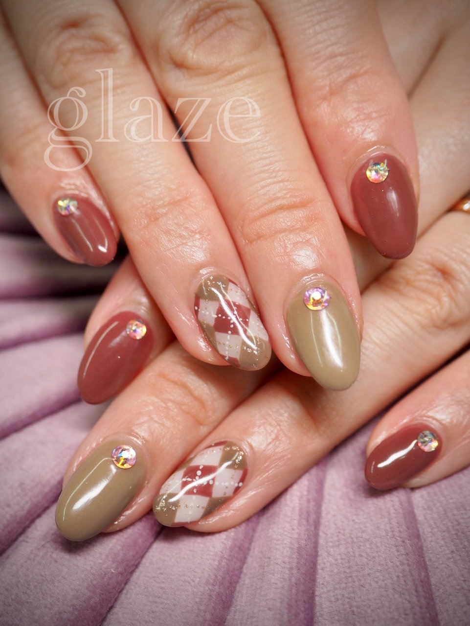 秋 冬 女子会 ハンド アーガイル Chinaのネイルデザイン No ネイルブック