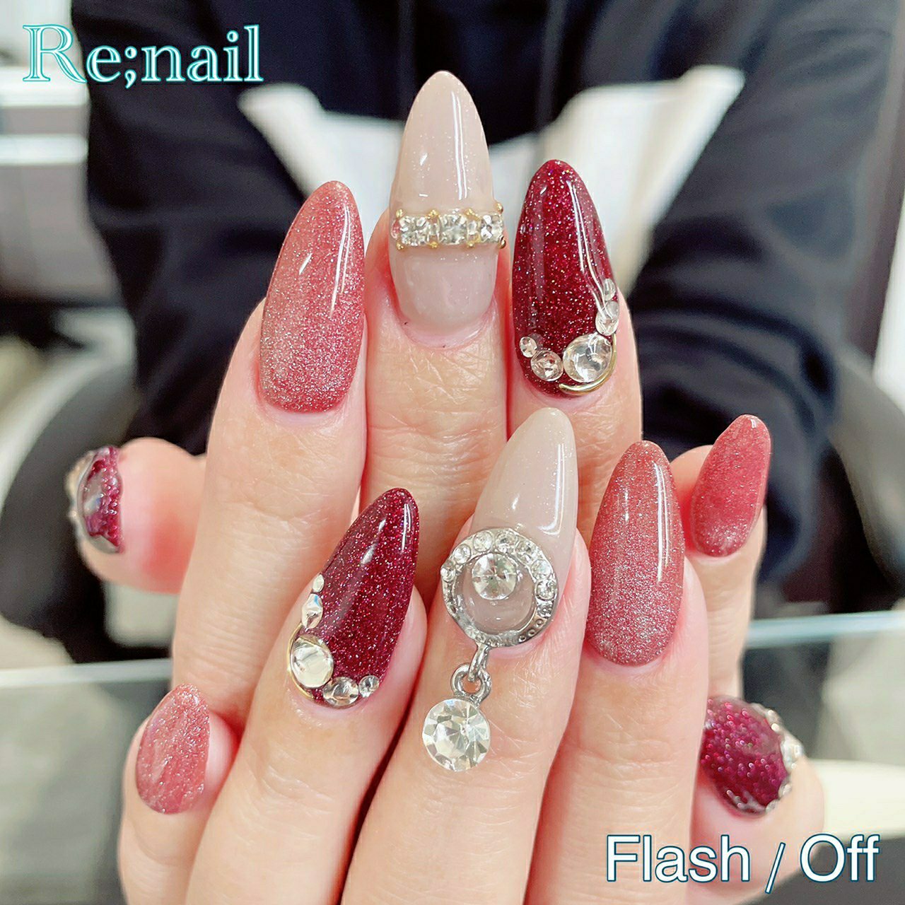 秋 冬 クリスマス シンプル ワンカラー Re Nailのネイルデザイン No ネイルブック