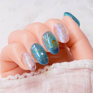 人気順 ブルー 青 魔法少女ネイルのネイルデザイン ネイルブック