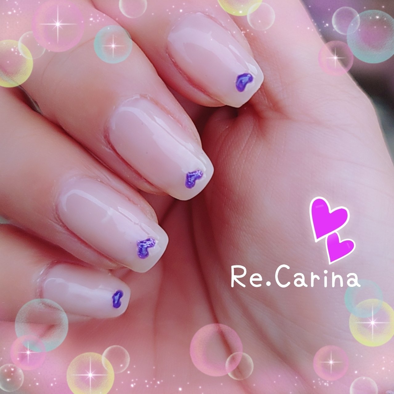 オールシーズン ハンド シンプル ワンカラー ハート Re Carina Mayuのネイルデザイン No ネイルブック